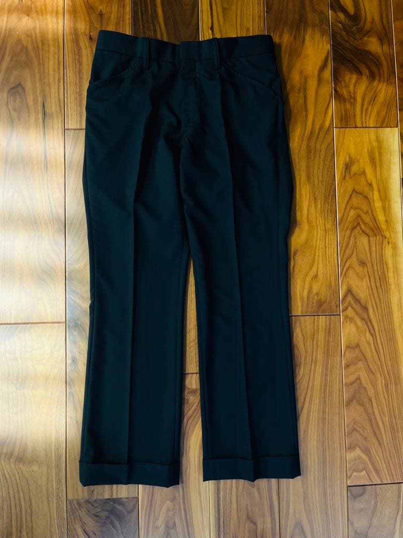 kolor 23ss ネイビースラックス　トロピカルウール　フレア