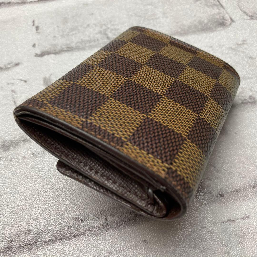 ルイヴィトン☆ケース　ダミエ　ポルトモネプラ　エベヌ　N61930