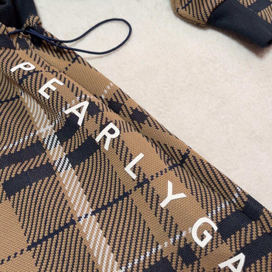 新品　パーリーゲイツ　近年　23年モデル　チェック　ワンピース　ニット　ベージュ