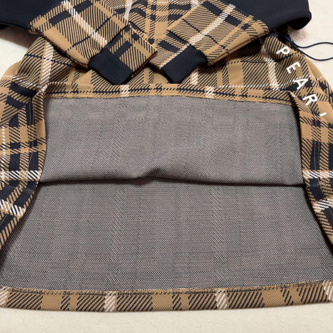 新品　パーリーゲイツ　近年　23年モデル　チェック　ワンピース　ニット　ベージュ