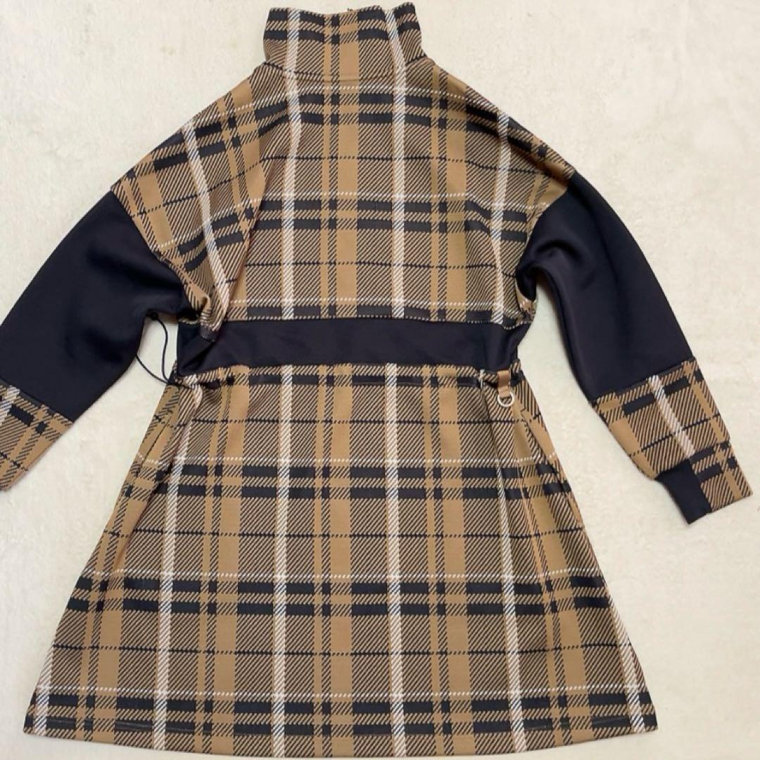 新品　パーリーゲイツ　近年　23年モデル　チェック　ワンピース　ニット　ベージュ