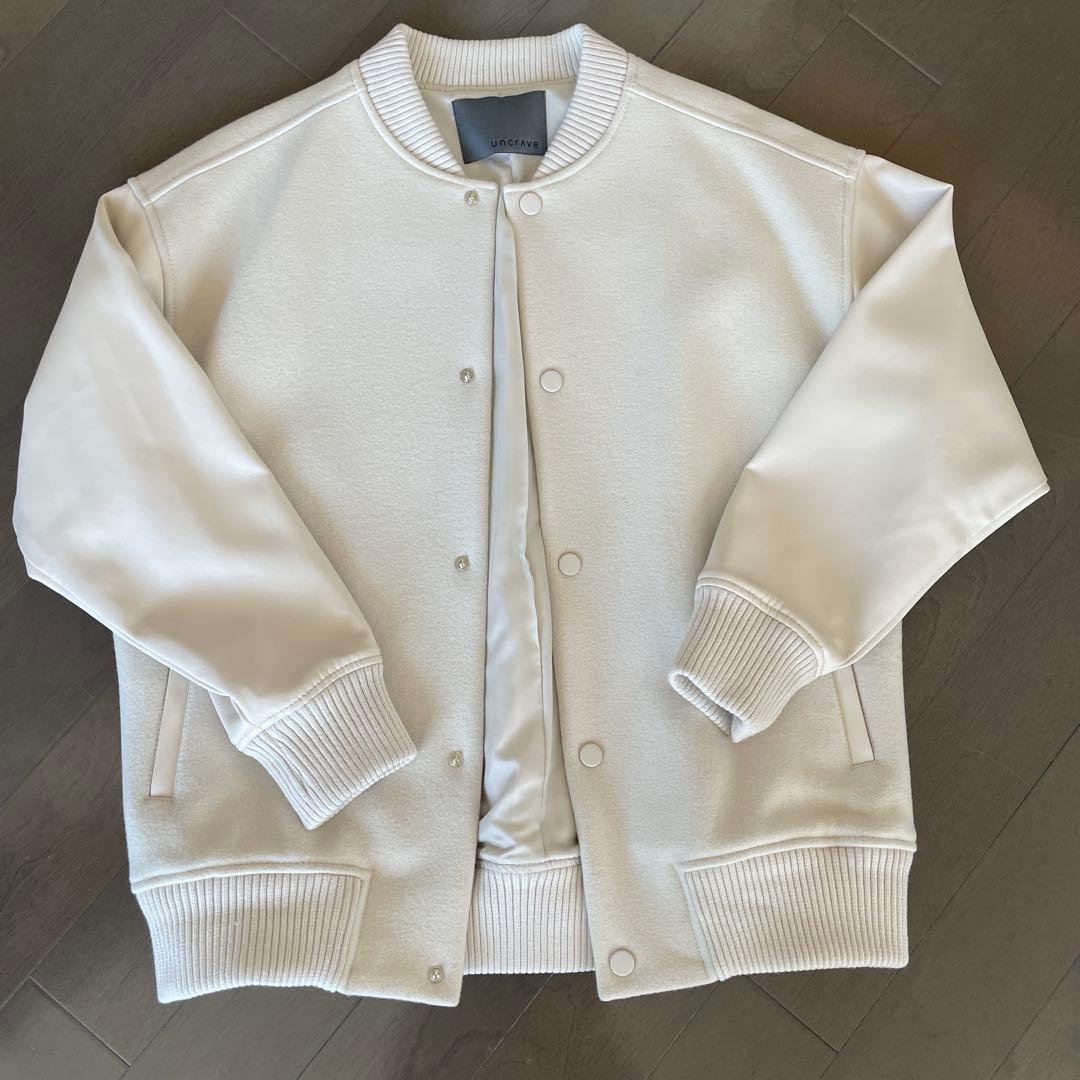 uncrave エコレザー　スタジアムブルゾン
