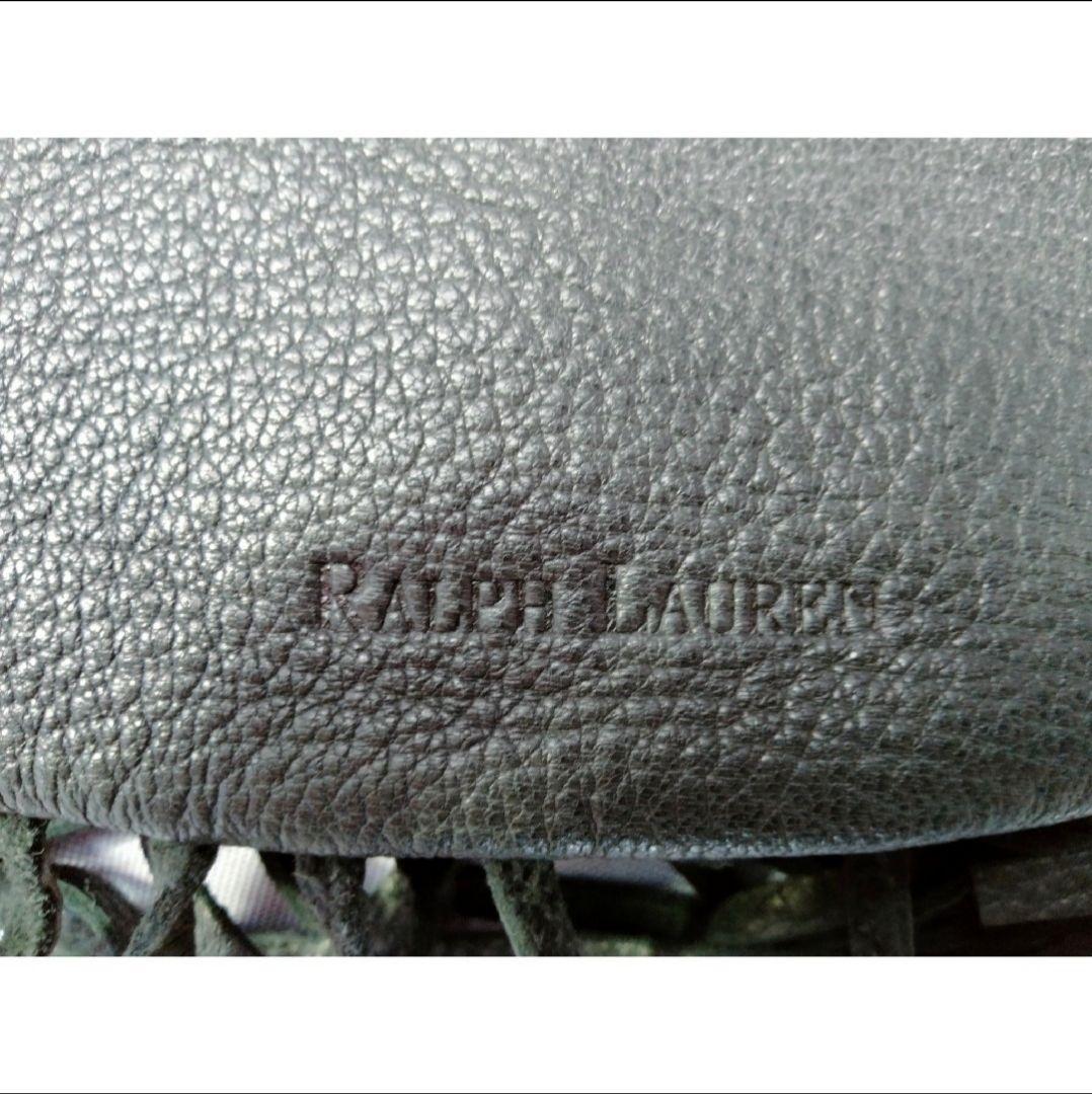 ラルフローレン　コンチョ・フリンジ付レザーショルダーバッグ