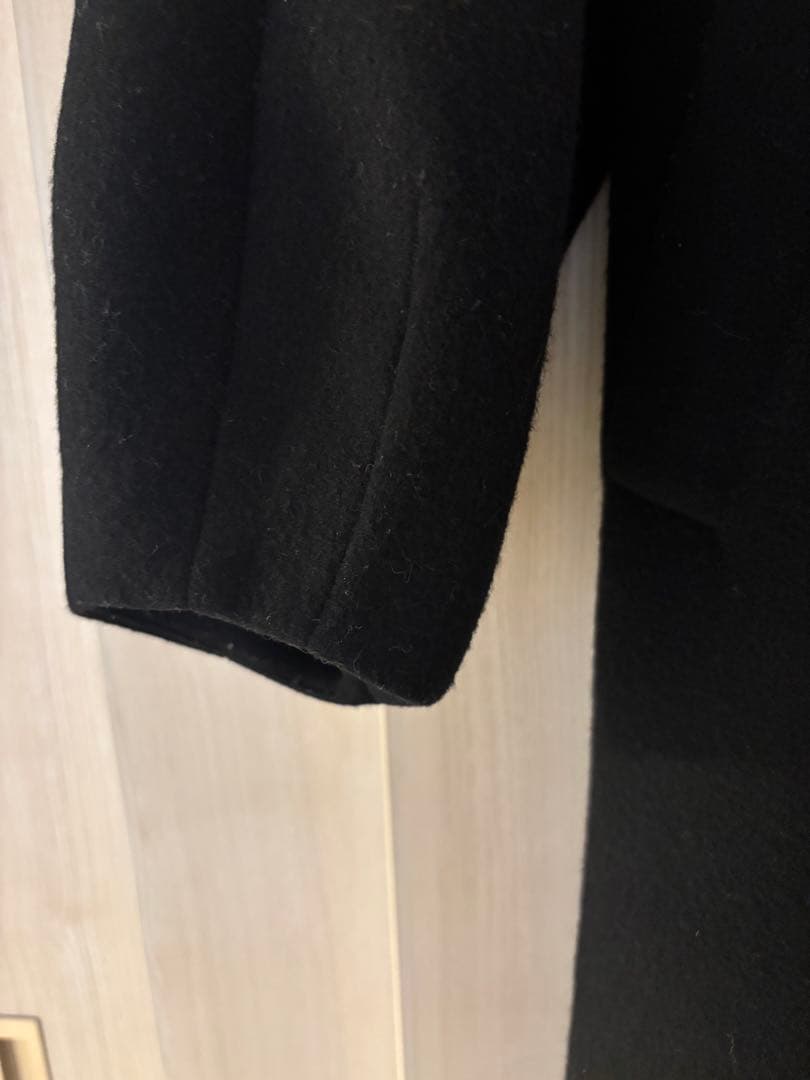 PUBLIC TOKYO 【S100ウール】ボリュームスリーブノーカラーコート