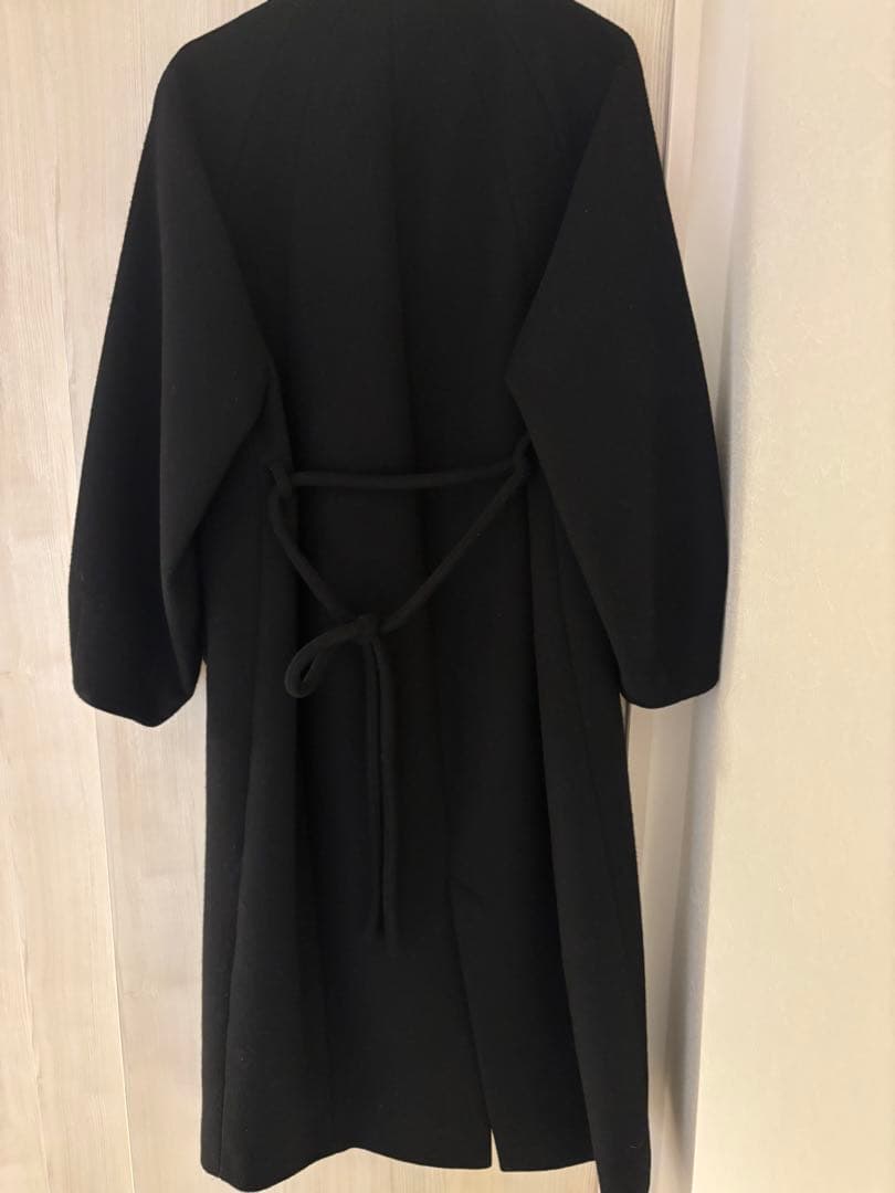 PUBLIC TOKYO 【S100ウール】ボリュームスリーブノーカラーコート