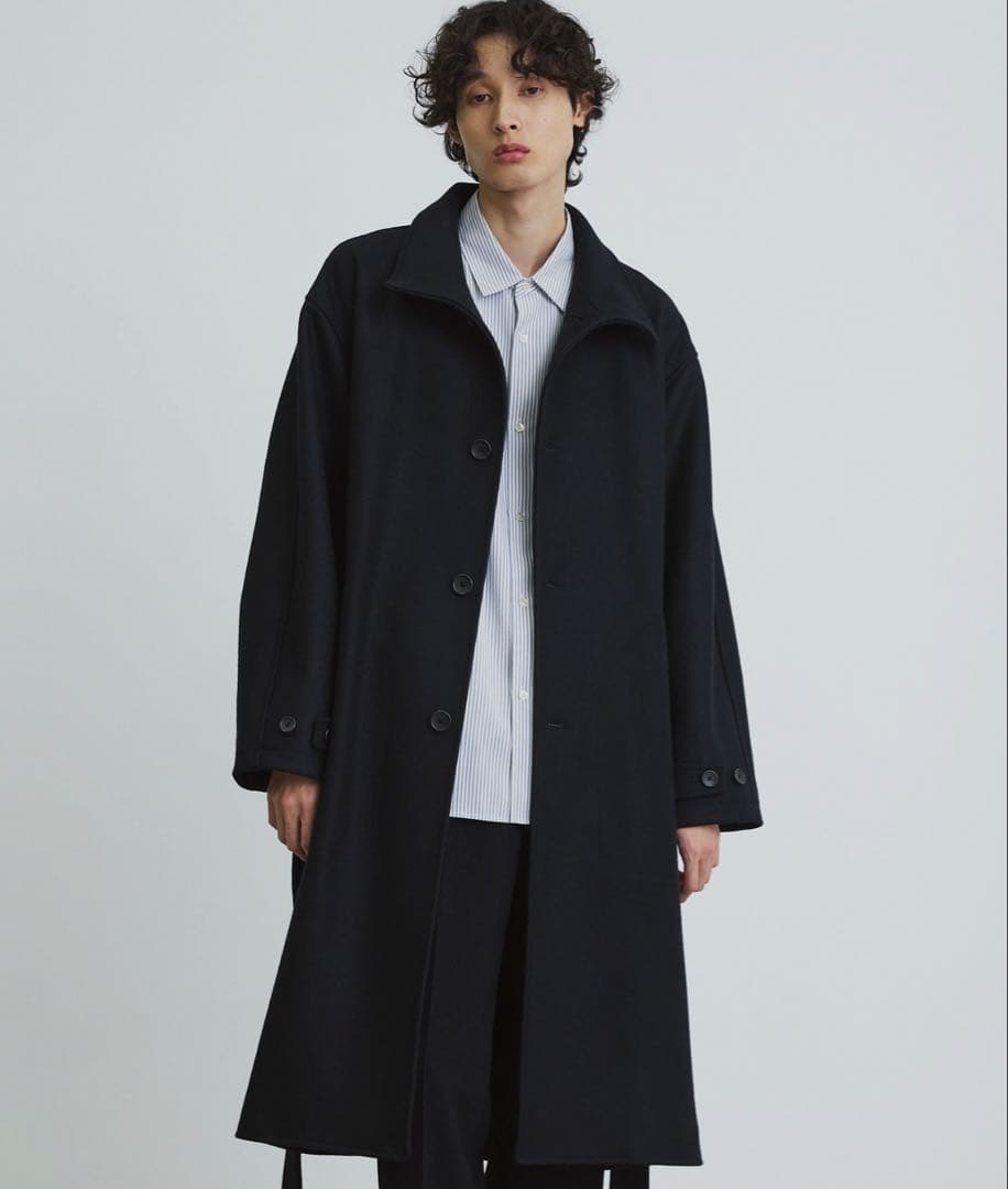 PUBLIC TOKYO　S140　メルトンオーバーサイズスタンド　ネイビー 3