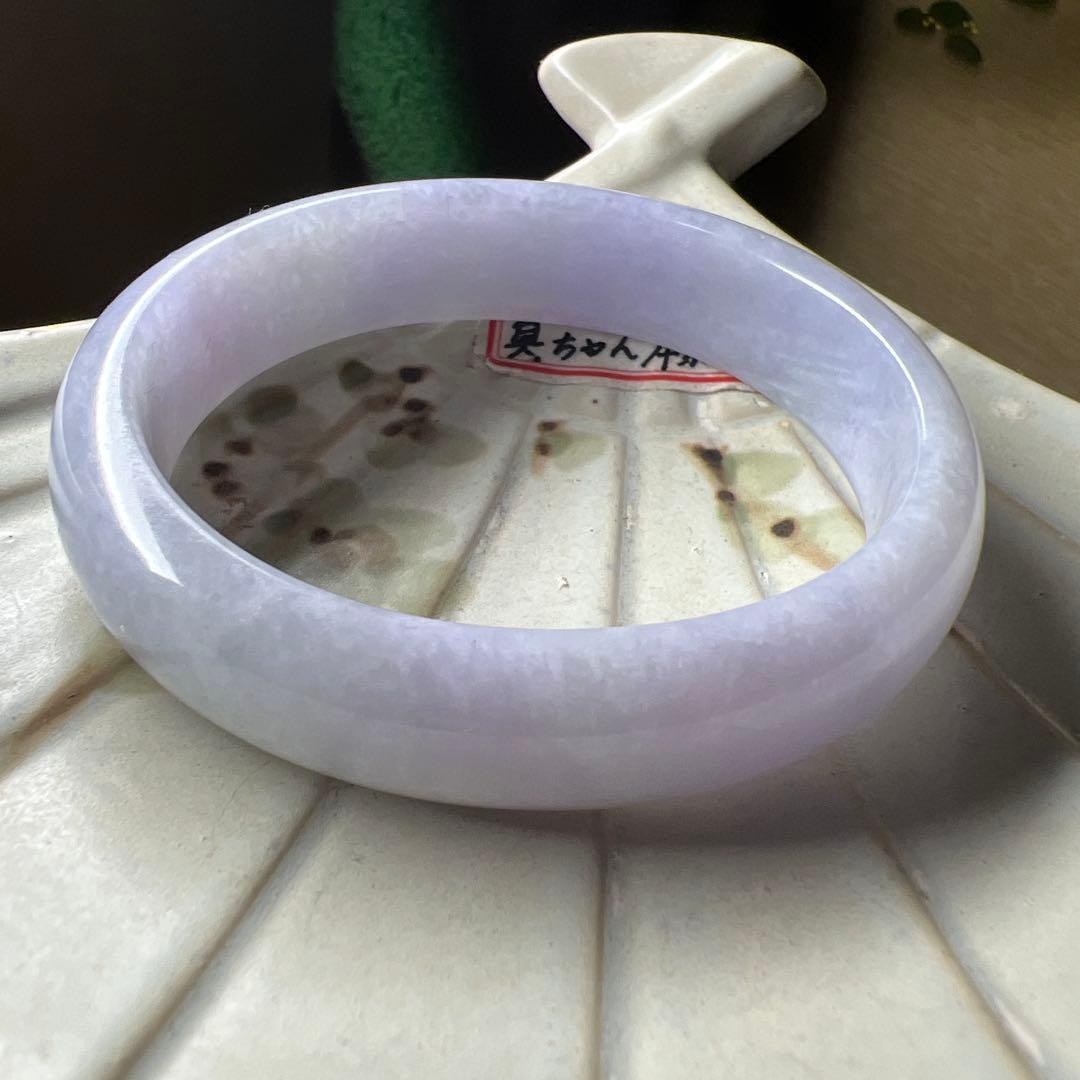 本翡翠、純天然A貨楕円型バングル　〜50