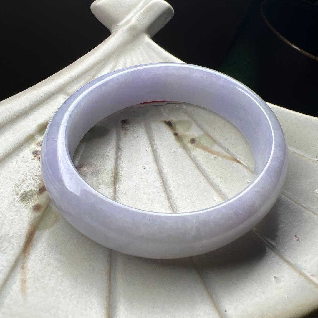 本翡翠、純天然A貨楕円型バングル　〜50