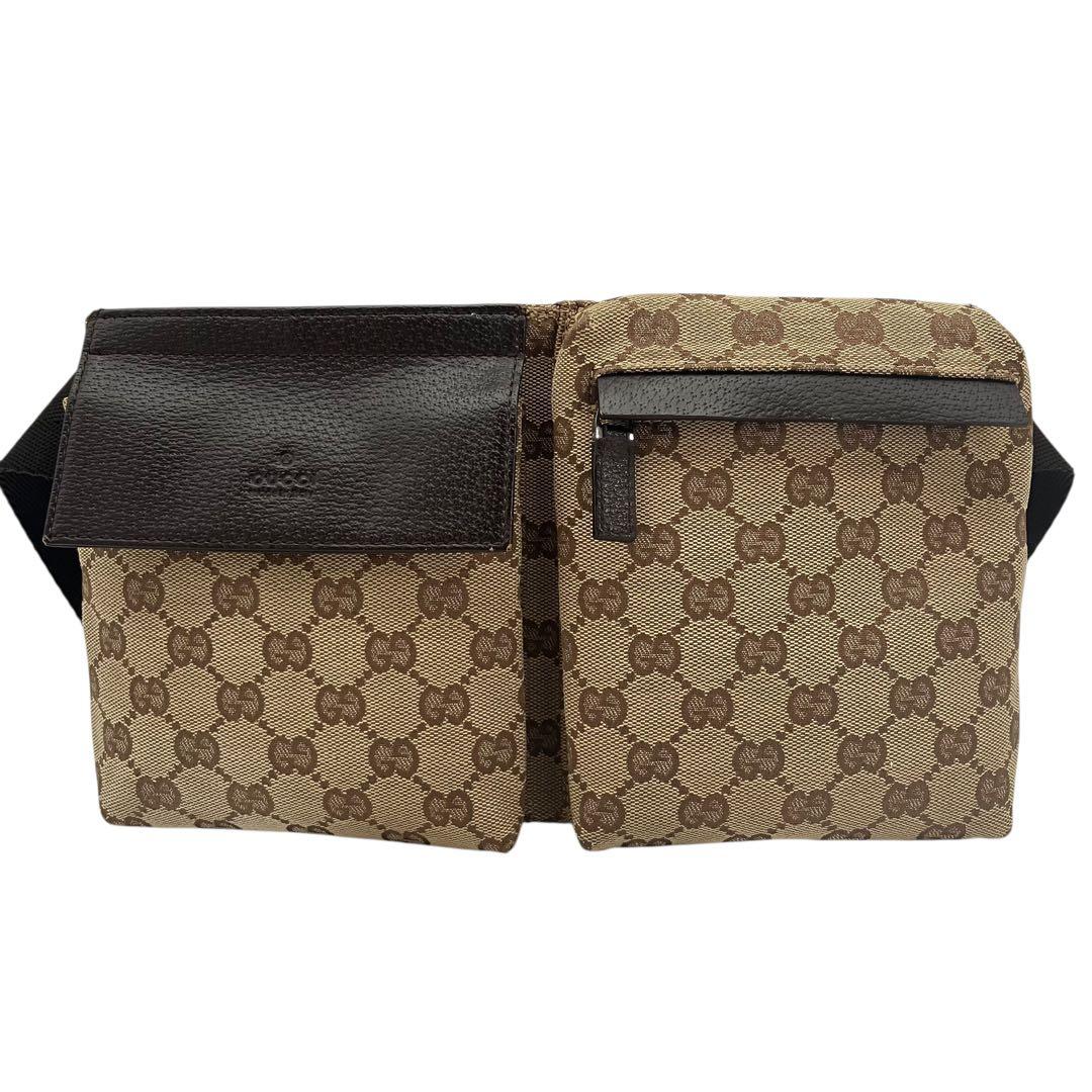 GUCCI グッチ　GG キャンバス　ウェストポーチ　ボディバッグ　28556