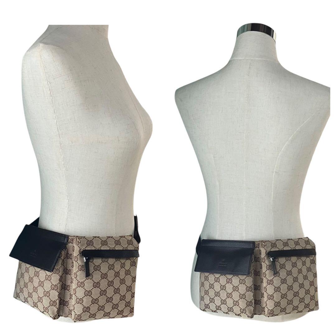 GUCCI グッチ　GG キャンバス　ウェストポーチ　ボディバッグ　28556