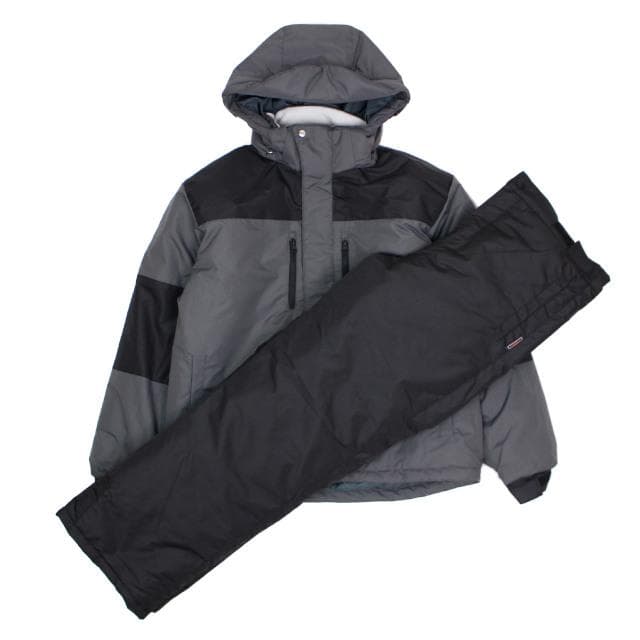 スキーウェア メンズ 上下セット 男性 スキー 超撥水 チャコール L