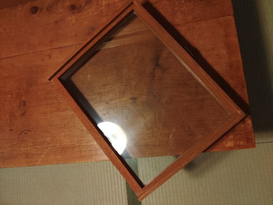 ぐみ　ガラスケース　ショーケース　木箱　海苔箱　乾燥　硝子　レトロ