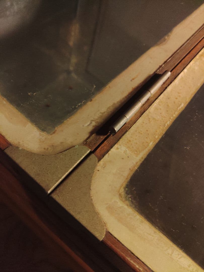 ぐみ　ガラスケース　ショーケース　木箱　海苔箱　乾燥　硝子　レトロ