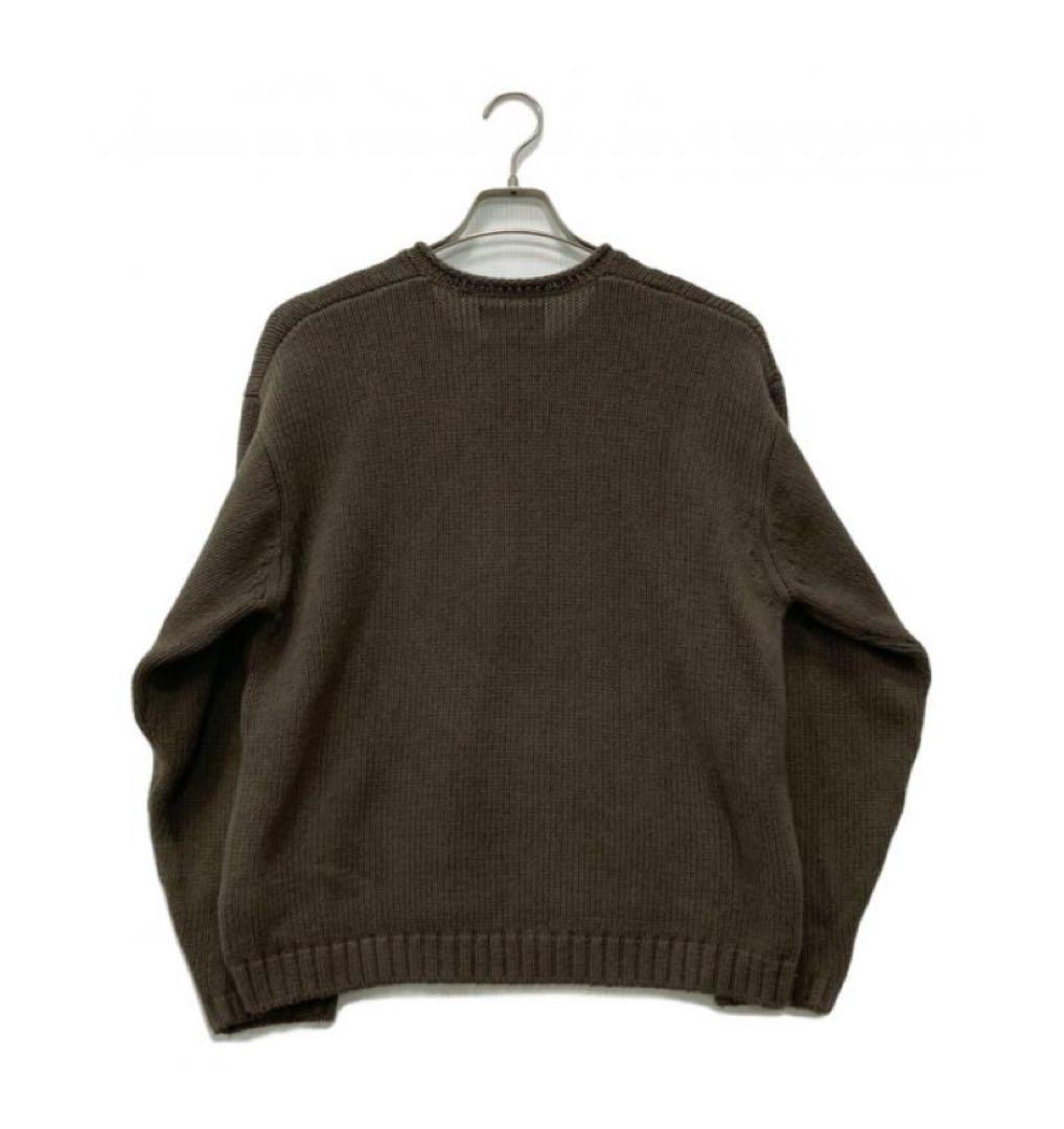 Stussy Roll V-Neck Logo Sweater M