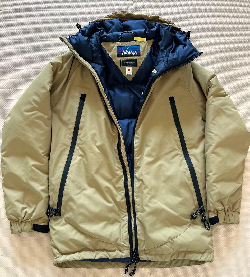 NANAKA ダウンジャケット ベージュ/ネイビー