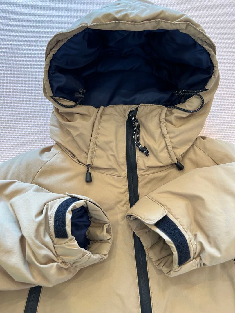 NANAKA ダウンジャケット ベージュ/ネイビー