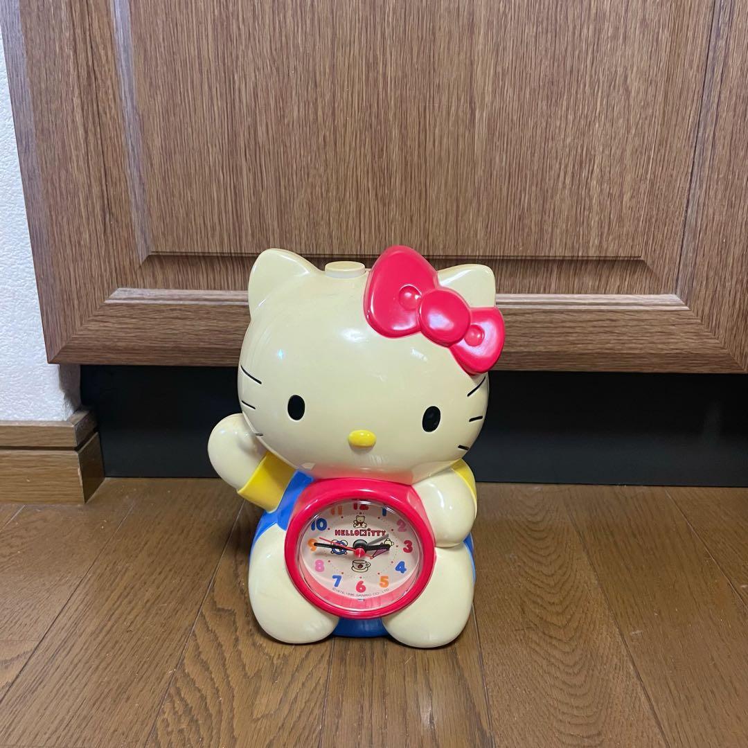 希少】1996年 ハローキティ 目覚まし時計 平成レトロ 当時物 サンリオ