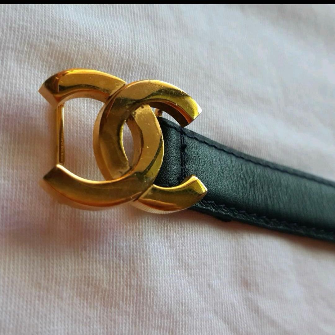 〈CHANEL(シャネル)〉ダブルココマークベルト