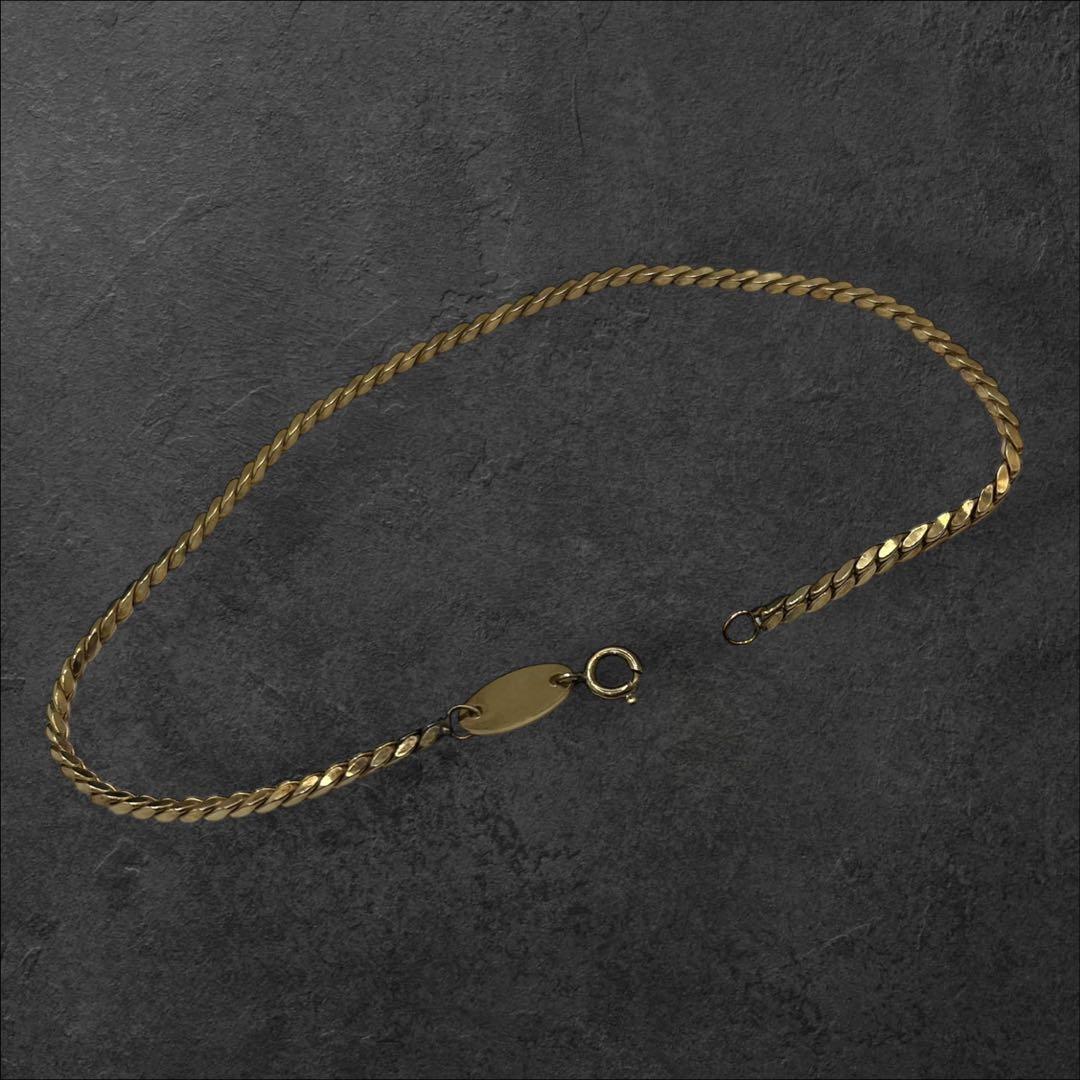 Christian Dior ディオール　ブレスレット　喜平　k14 ゴールド