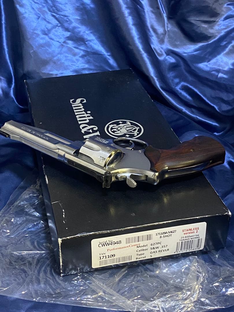 タナカ S&W M627 ガスリボルバー キムアーレンズグリップ付き