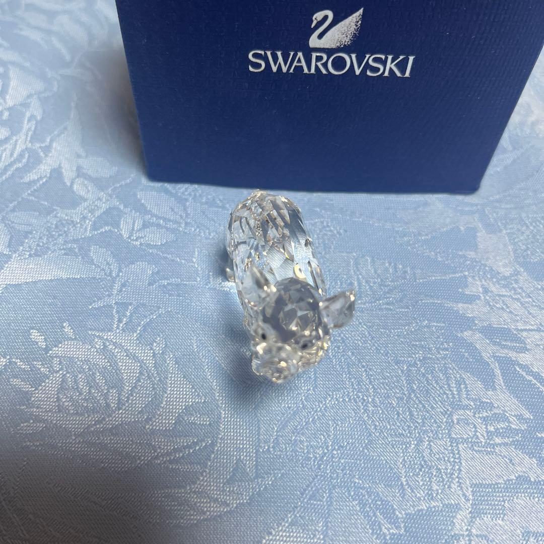 スワロフスキー 希少Swarovski 子ぶた 置物 子ブタ 希少 美品