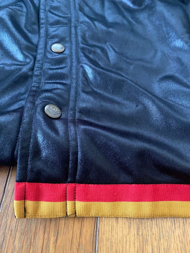 【貴重】90s adidas ジャージ セット光沢　極太　ブラック