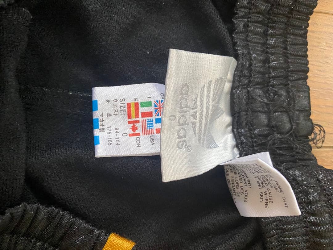 【貴重】90s adidas ジャージ セット光沢　極太　ブラック