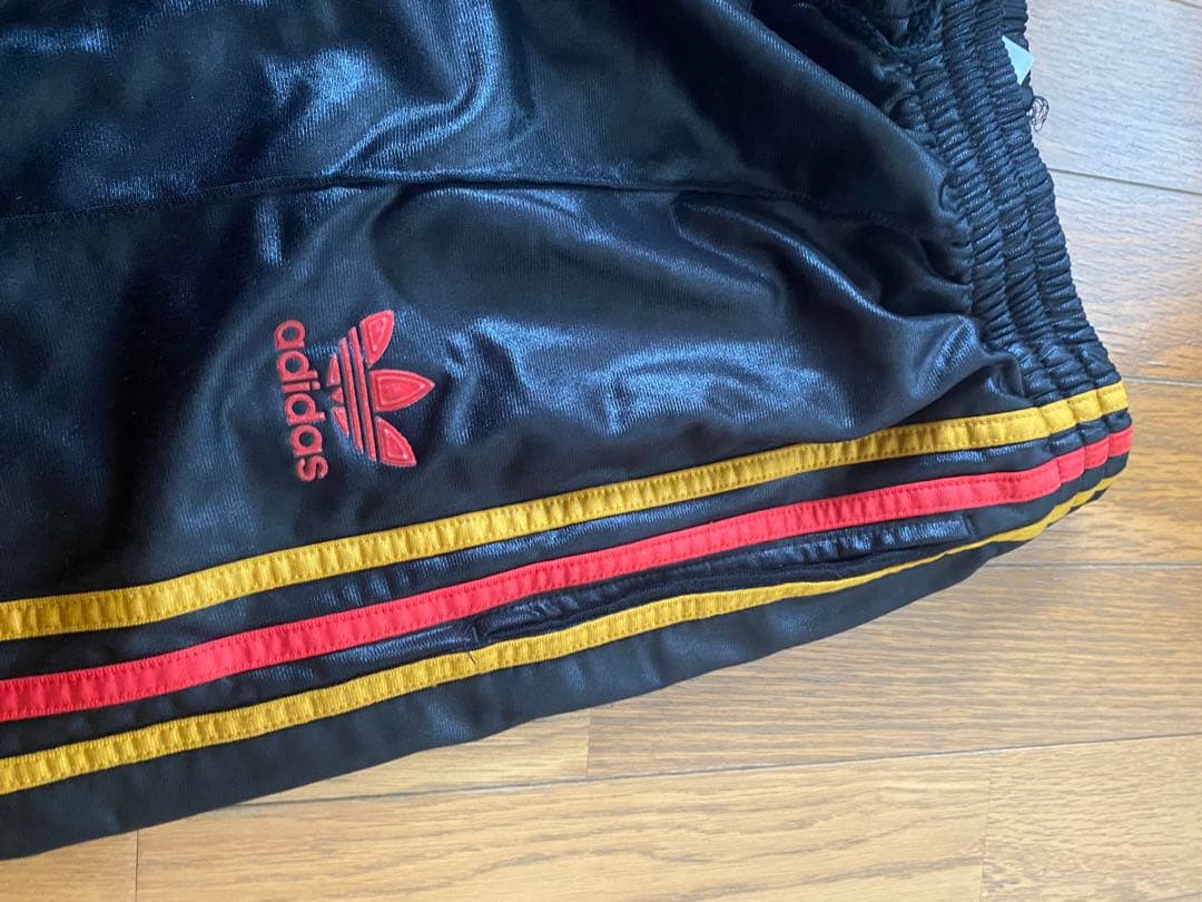 【貴重】90s adidas ジャージ セット光沢　極太　ブラック