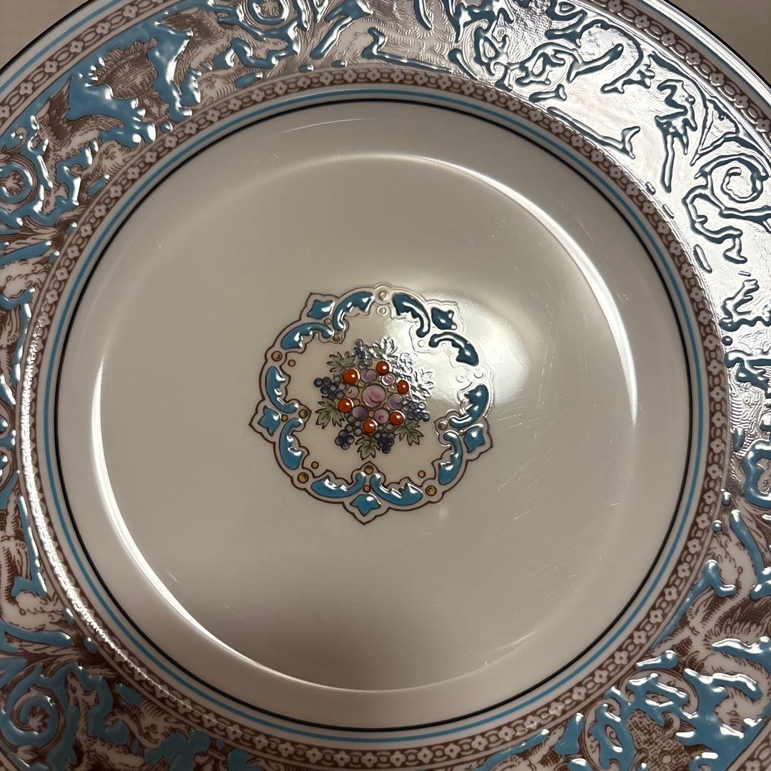 ウェッジウッド　フロレンティーン　ターコイズ　デザートプレート　20.5cm