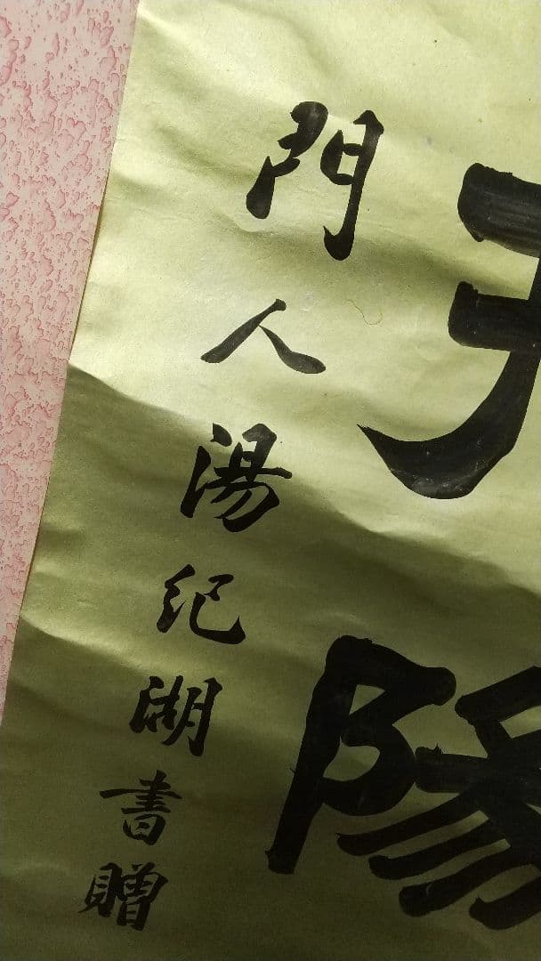 中国 医師 湯紀湖 号蠡舟 書掛軸 汤蠡舟，字纪湖