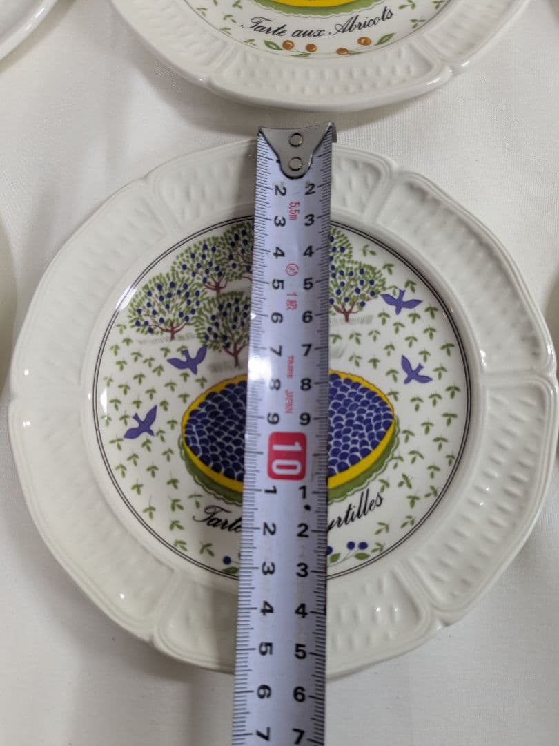 ジアン Gien フランス製 タルト柄 プレート 6枚セット