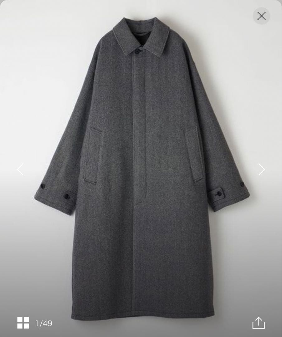 Steven Alanラムズウール ヘリンボーン オーバー バルマカーン コート