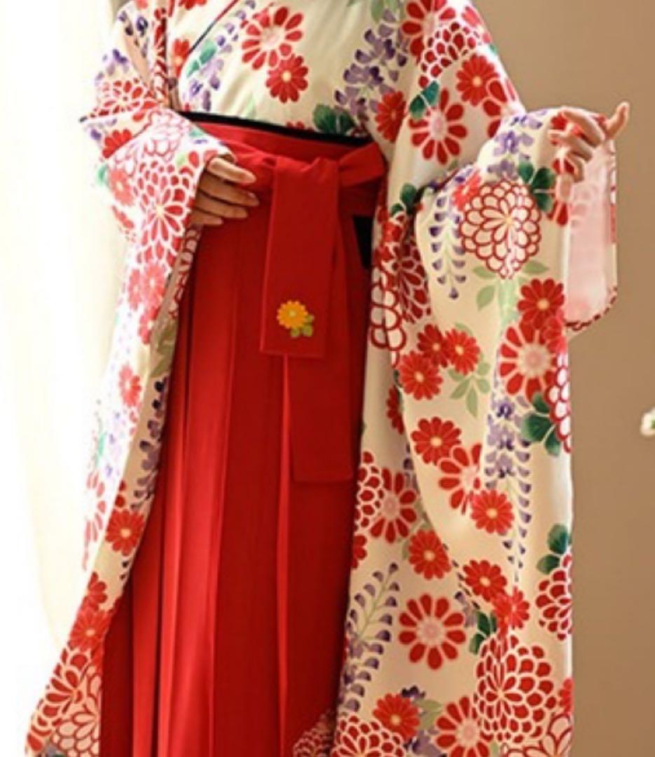 キャサリンコテージ★新品★着付け簡単! ちりめん風着物と刺繍入袴セット