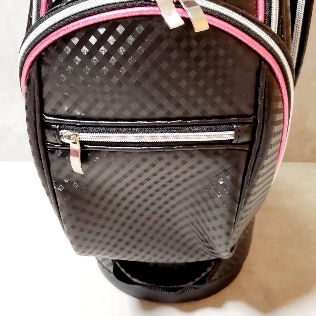 【極美品】ゼクシオ レディース キャディバッグ ゴルフバッグ ピンク×ブラック