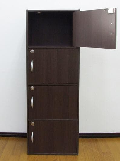 鍵付き　４段ボックス　ラック　収納ボックス　大量収納　安心保管　省スペース