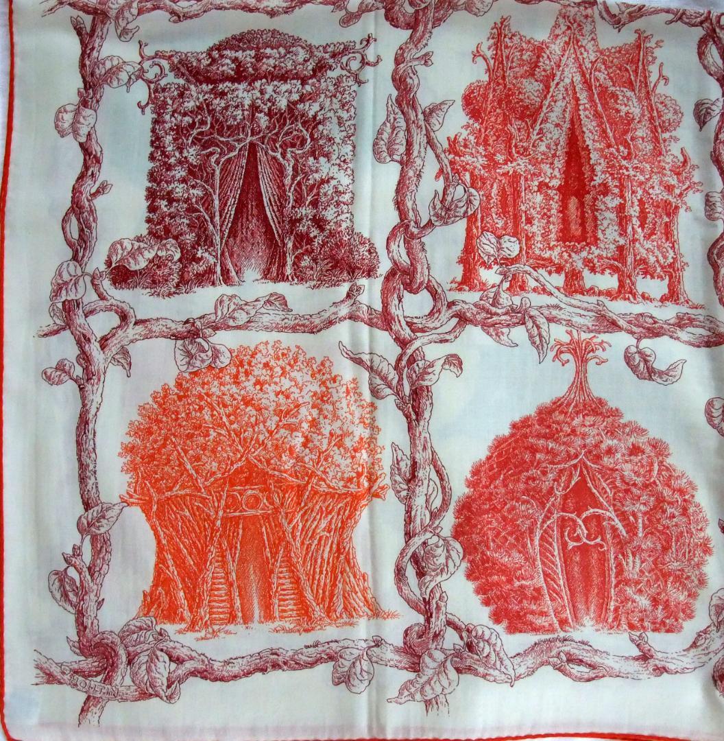 エルメス カレジェアン 140 カシシル さまざまな小屋 未使用 箱付