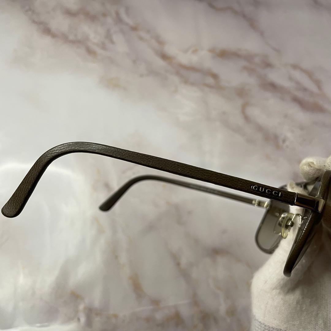 GUCCI グッチ ティアドロップ パイロット レザー Y2K サングラス レア