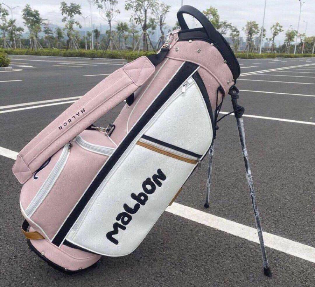 マルボンゴルフ malbon キャディバッグ マルボン スタンド型 ピンク