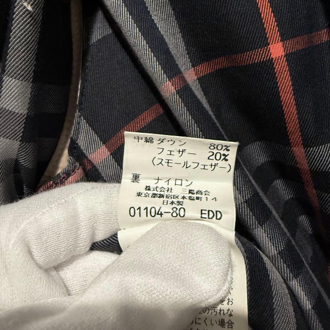 美品‼️バーバリー ダウンライナー付モッズコート ノバチェック ネイビー L日本製