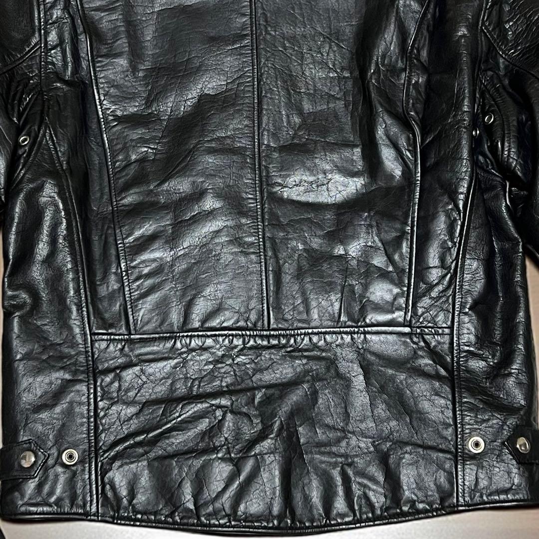 80s ヴィンテージ　FIRST 本革　シングルライダース キルティングライナー