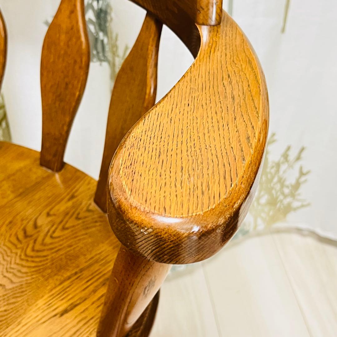 WINDS 太平 飛騨家具 ウィンザーチェア 回転椅子 ナラ材　B