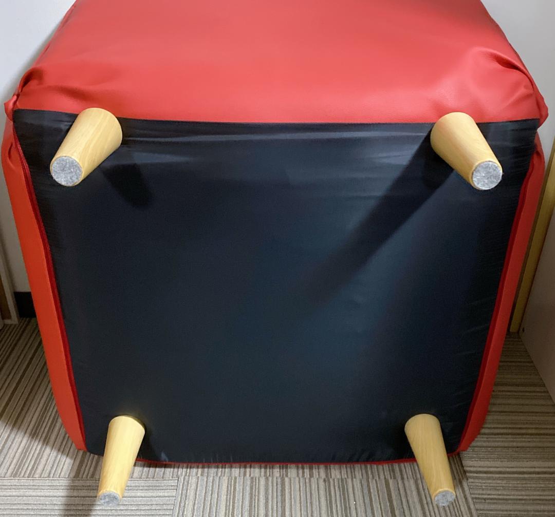 美品 セルタン リクライニング1人掛けソファ カウチソファ PVCレッド 日本製