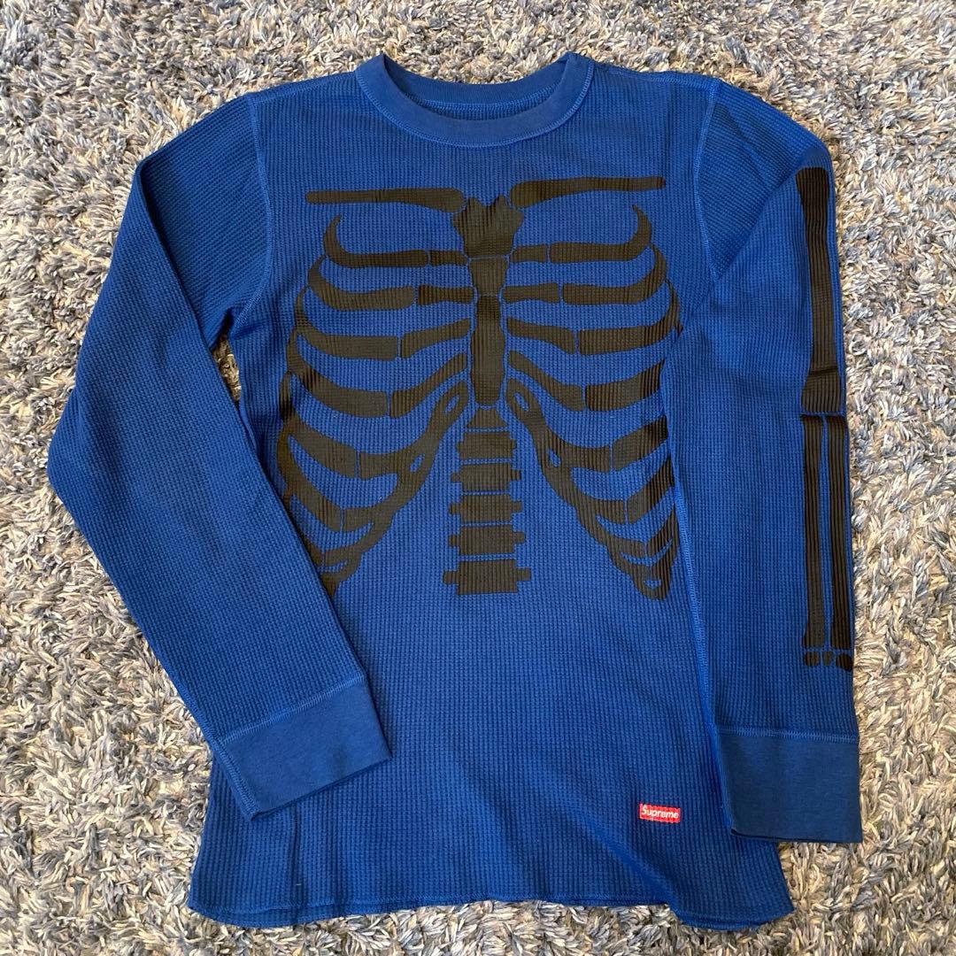 Supreme Hanes Bones Thermal ボーン 骨 サーマル 青 - メルカリ