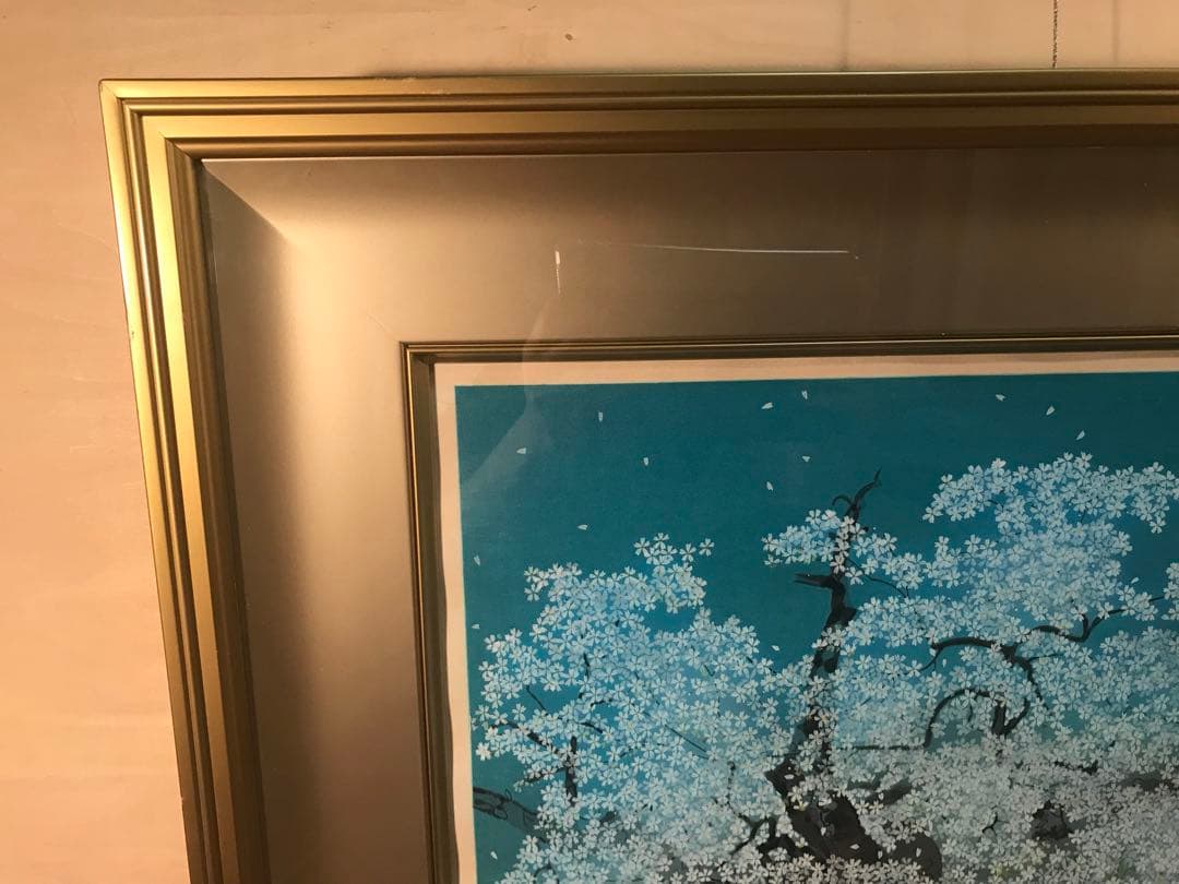 TUSAさま専用 中島千波「千歳櫻」 木版画 直筆サイン・作品証明シール