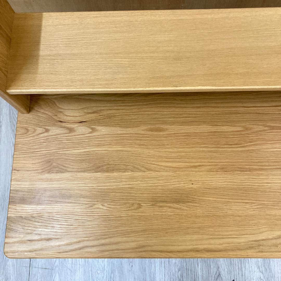 無印良品　天然木　オーク材　デスク　学習机　上置き付き