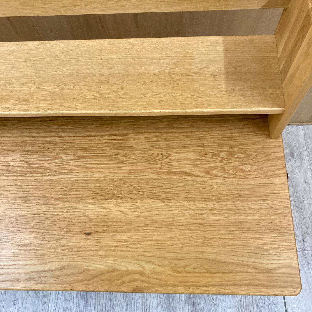 無印良品　天然木　オーク材　デスク　学習机　上置き付き