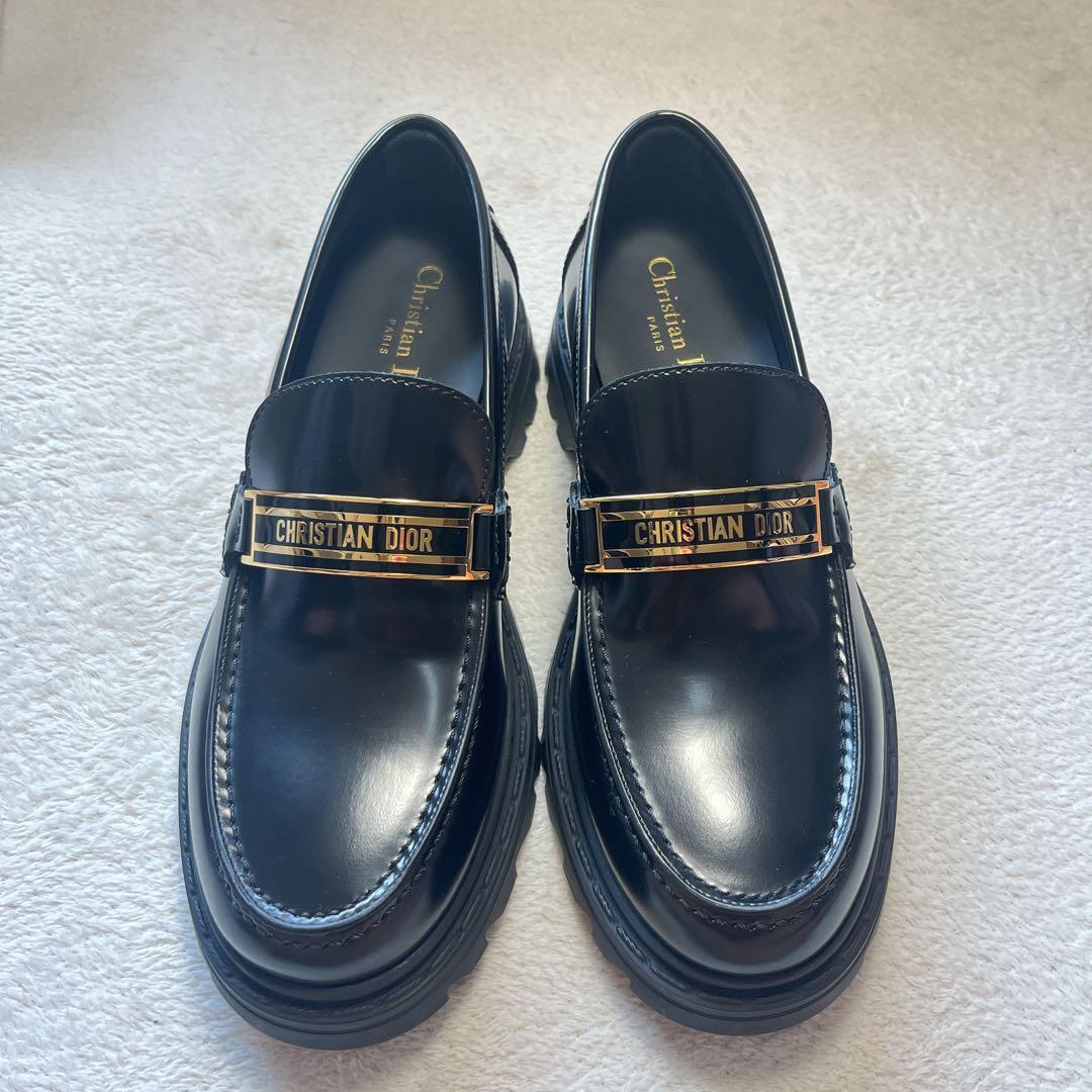 極美品 Dior クリスチャンディオール コード ローファー 靴 24.5cm