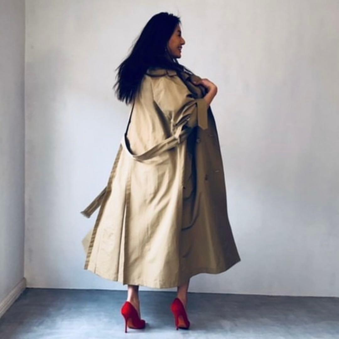 美品】Herato ヘルト 井川遥 トレンチコート ライトベージュ 日本製