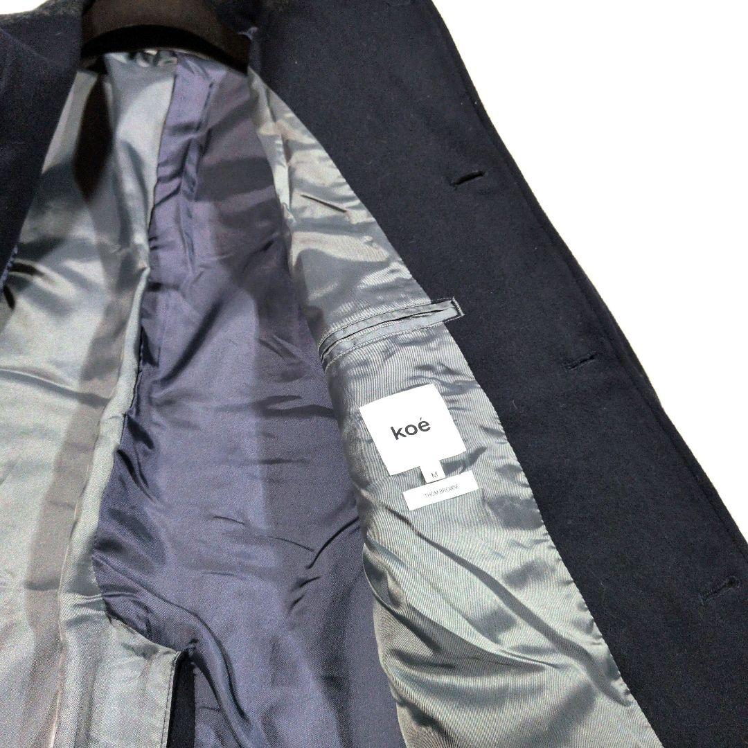 koe THOM BROWNE デザインチェスターコート 切替 ネイビー M