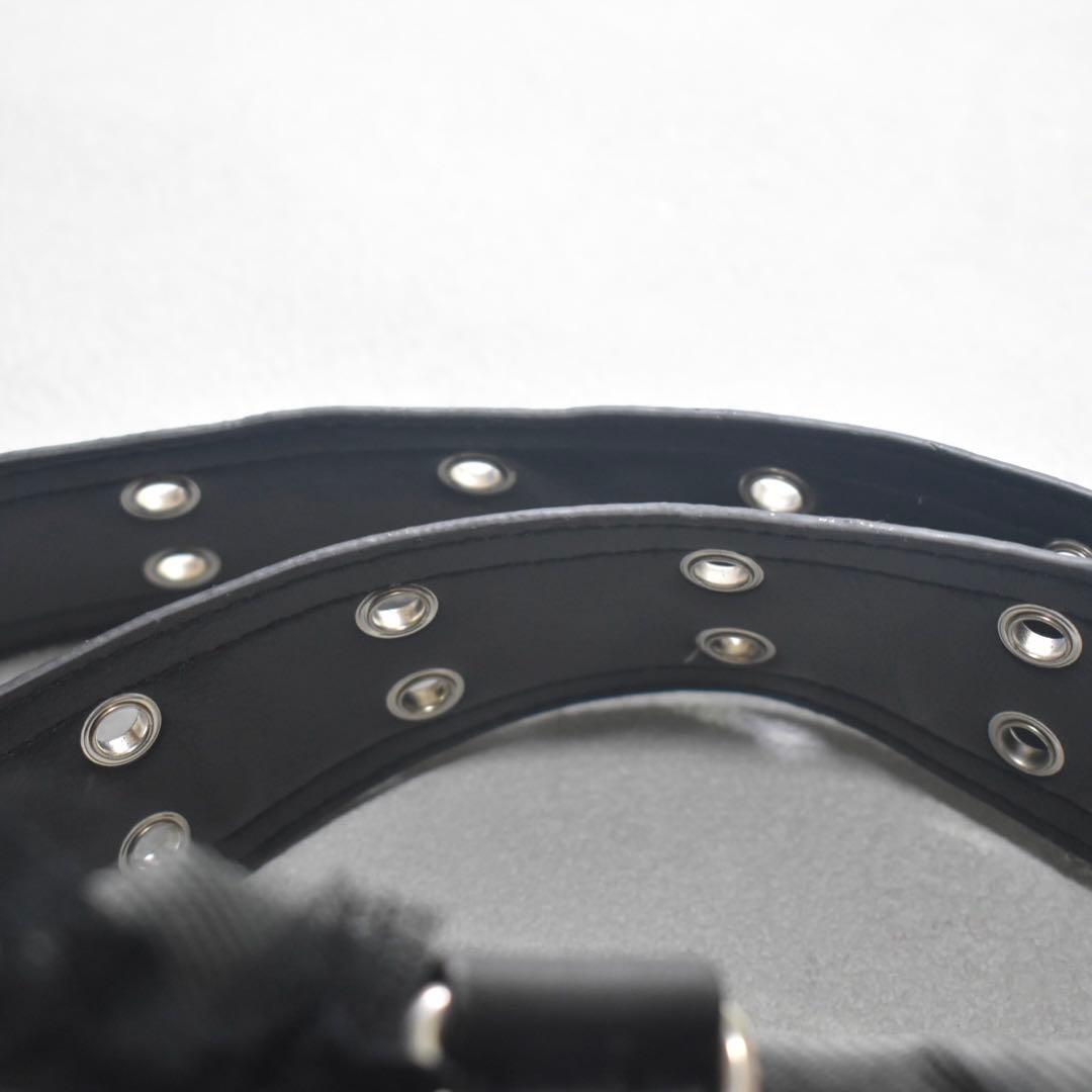 OzzCroceゴシック 和ゴス ドラゴン刺繍 コルセットレース ウエストバッグ